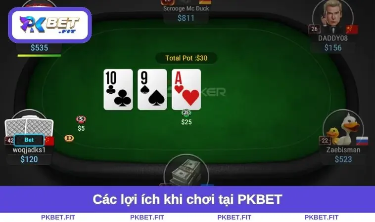 Các lợi ích khi chơi tại PKBET