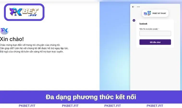 Liên Hệ PKBET 1 Đa dạng phương thức kết nối
