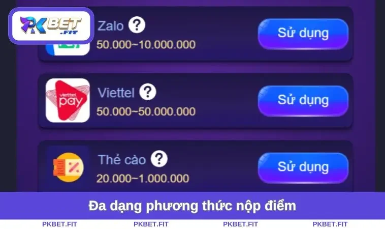 Đa dạng phương thức nộp điểm
