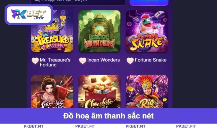 Slot Game PKBET 3 Đồ hoạ âm thanh sắc nét