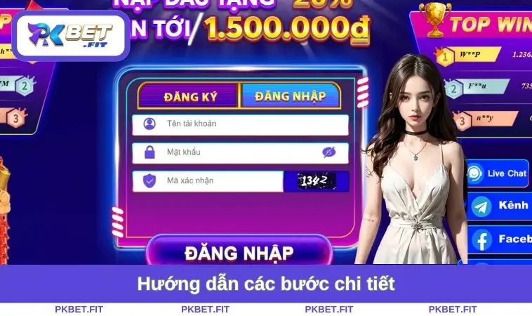 Đăng Nhập PKBET 1 Hướng dẫn các bước chi tiết