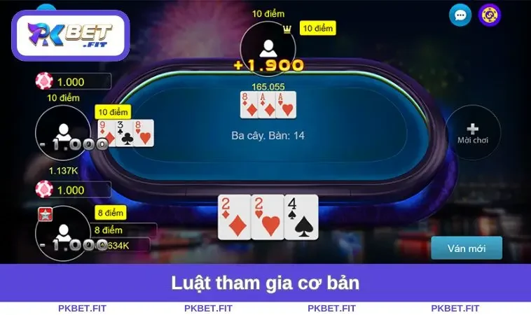 Cách Chơi Ba Cây - Bí Quyết Từ Người Chơi Chuyên Nghiệp 1 Luật tham gia cơ bản