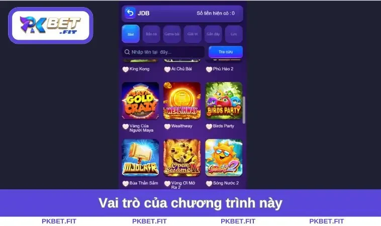 Vai trò của chương trình này